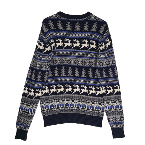 ASPEN Fair Isle Sweater Men Small Reindeer Snowflake Christmas Holiday Skiing - Picture 2 of 13